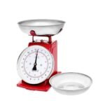 ميزان مطبخ أحمر بمؤشر جرامات