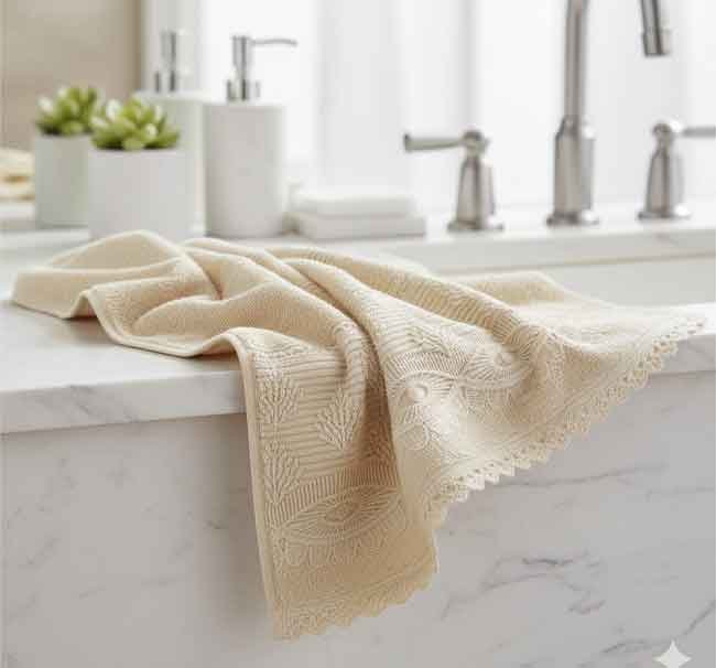 طقم فوط قطن مطرز