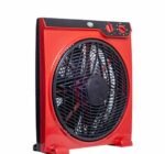 ⁦مروحة مكتب بوكس فرست، 12 بوصة، 3 سرعات مع تايمر - أحمر⁩ - الصورة ⁦2⁩