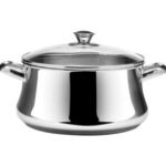 حلة زهران كلاسيك ستانلس ستيل - مقاس 28 سم مع غطاء زجاجي.