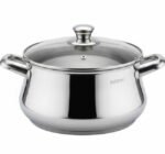 حلة زهران كلاسيك ستانلس ستيل - مقاس 30 سم بغطاء زجاجي