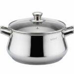 حلة زهران كلاسيك ستانلس ستيل - مقاس 30 سم بغطاء زجاجي