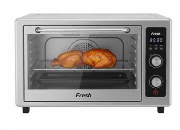فرن كهربائي فريش سعة 48 لتر (Fresh) - الموديل العملاق بمروحة حرارية وشواية - القوة والأداء المثالي