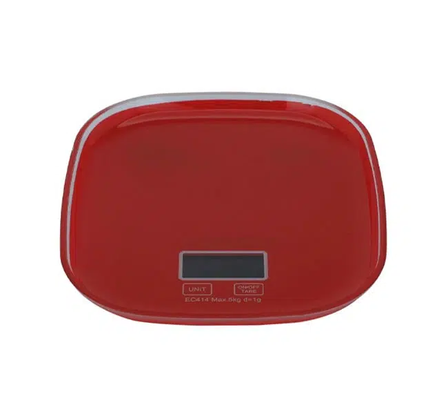 ميزان مطبخ إلكتروني احمر من السيف غاليري – دقة متناهية في كلدقة متناهية في كل وجبة
