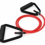 حبل مقاومة مطاطي بمقبضين – لون أحمر