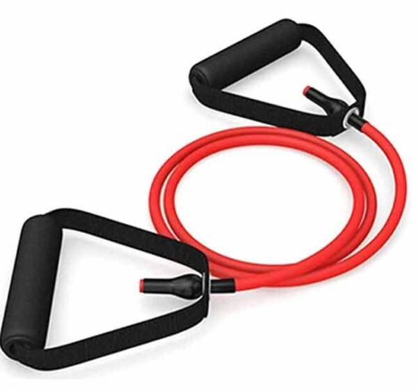 حبل مقاومة مطاطي بمقبضين – لون أحمر