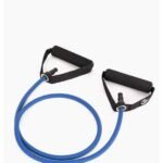 حبل مقاومة مطاطي بمقبضين – لون أزرق (مستوى مقاومة قوي) لتمارين بناء العضلات