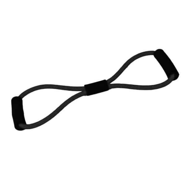استيك مقاومة مطاطي شكل حرف 8 (Figure 8) – لون أسود (مقاومة فائقة) للمحترفين وتمارين القوة القصوى