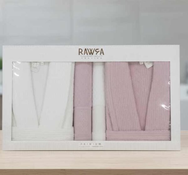 طقم برنس "روعة" (Raw3a) العائلي مقلم كلاسيكي