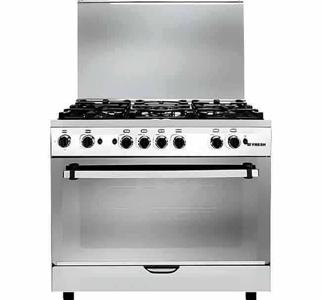 بوتجاز فريش هاي كاست - 5 شعلة - مقاس 90×60 سم - شاشة ديجيتال - حوامل زهر - مروحة - موديل 60104