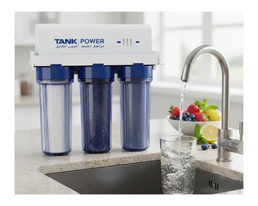 فلتر تانك باور 3 مراحل: نقاء مثالي وماء صحي لكل أسرتك.
