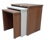 طقم ترابيزات متداخلة 3 قطع (نستنج) - خشب MDF عالي الجودة - تصميم عصري موفر للمساحة