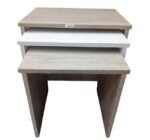 طقم ترابيزات متداخلة 3 قطع (نستنج) - خشب MDF عالي الجودة - تصميم عصري موفر للمساحة