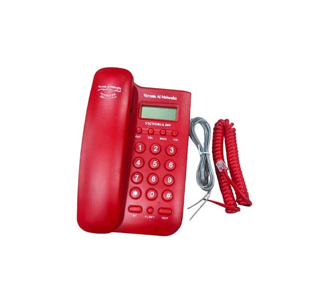 ​تليفون أرضي سلكي "فيكتوريا المهندس" مزود بشاشة إظهار رقم المتصل وسبيكر