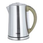 غلاية إديسون الكهربائية الرقمية – سعة 1.7 لتر، قوة 2100 وات، بتصميم ستانلس ستيل ومقبض خشبي أنيق