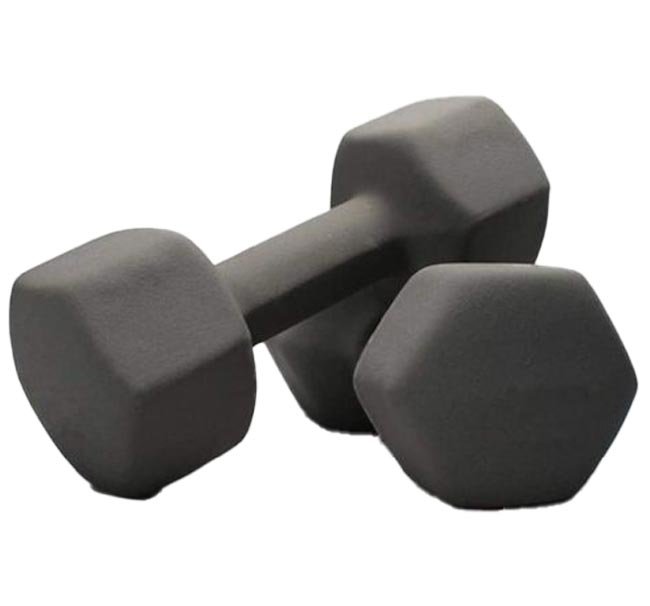 زوج دمبلز PVC وزن 2 كيلو - مثالي للتمارين المنزلية وتنسيق القوام