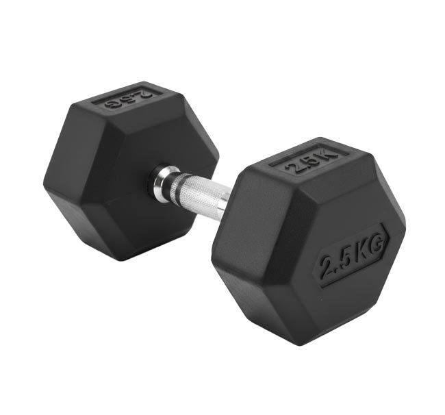 دمبل سداسي (Hex Dumbbell) وزن 2.5 كجم - تصميم مستورد احترافي