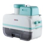 قطاعة البطاطس والخضروات الكهربائية من إديسون إلكتريك – متعددة الشفرات مع وعاء تجميع شفاف وتصميم عصري