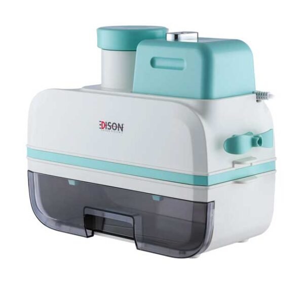 قطاعة البطاطس والخضروات الكهربائية من إديسون إلكتريك – متعددة الشفرات مع وعاء تجميع شفاف وتصميم عصري