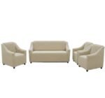 طقم كسوة انتريه أبو مازن جاكار كريب - 4 قطع (كنبة + 3 كراسي) - خامة ليكرا مطاطية