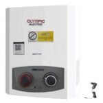 سخان غاز أوليمبيك إليكتريك ديجيتال دلتا - 6 لتر - أبيض - مزود بآدابتور - موديل OYG06313WL