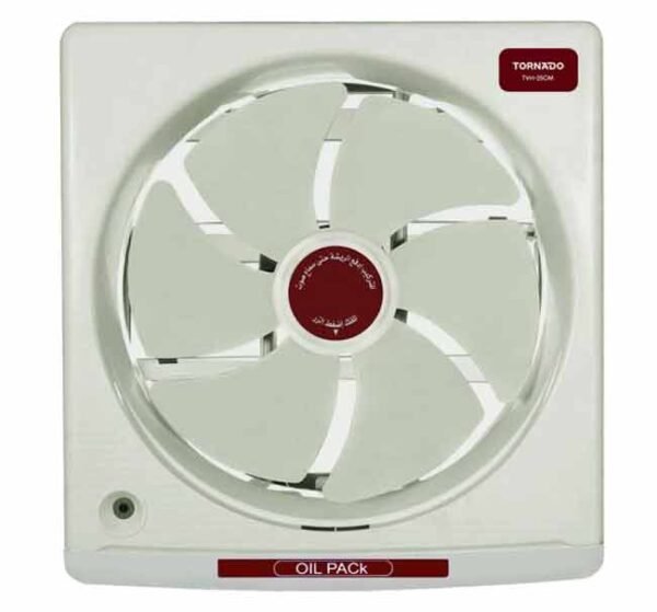 شفاط تورنيدو زجاجي (للحائط) - مقاس 25×25 سم - لون كريمي - موديل TVH-25CM