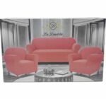 طقم كسوة انتريه لا دانتيلا انتركروبس - 4 قطع (كنبة + 3 كراسي) - خامة مطاطية فاخرة بنقشة بارزة