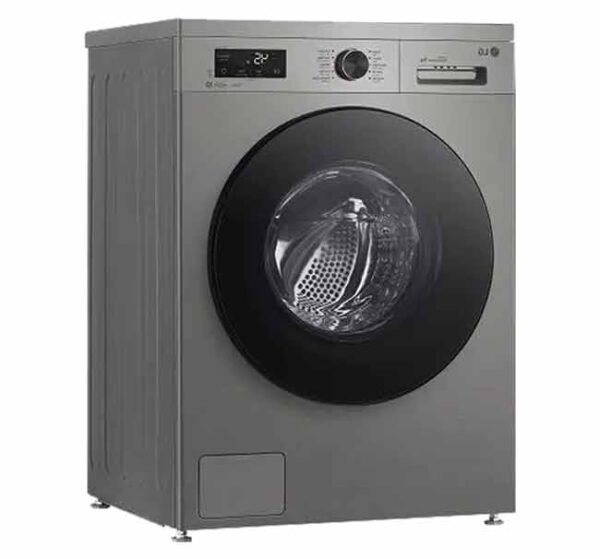 غسالة ملابس LG اتوماتيك 7 كيلو - موديل F4Y2QYG6P - تكنولوجيا AI DD ومحرك Inverter Direct Drive - لون فضي بلاتيني