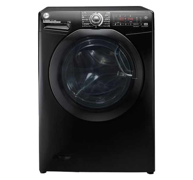 غسالة هوفر 7 كيلو - 1100 لفة - موتور انفرتر - خاصية البخار والواي فاي - موديل H3WS17TM3B-ELA (باب أسود)