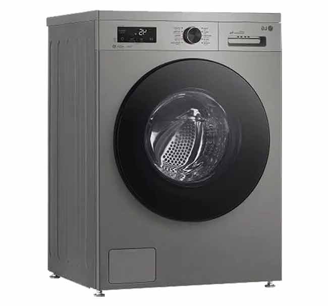 غسالة ملابس LG اتوماتيك 7 كيلو - موديل F4Y2QYG6P - تكنولوجيا AI DD ومحرك Inverter Direct Drive - لون فضي بلاتيني