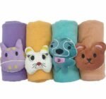 علبة فوط أطفال الجيوشي نيو كيدز (4 قطع) - قطن 100% - أشكال مجسمة وألوان مبهجة