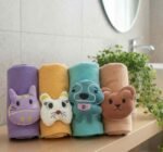 علبة فوط أطفال الجيوشي نيو كيدز (4 قطع) - قطن 100% - أشكال مجسمة وألوان مبهجة