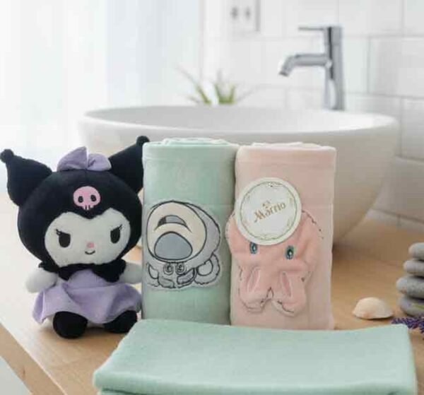 طقم فوط بيانو (تطريز بطوط) - قطن 100% - رسومات كرتونية مبهجة - جودة فائقة ونعومة مثالية