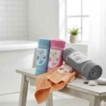 طقم فوط فاطمة مطرز - 4 قطع - قطن 100% - خامات ناعمة وتطريز كلاسيكي أنيق