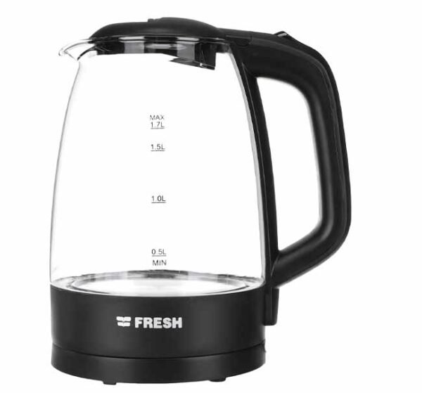 غلاية فريش (Fresh) زجاج بايركس – سعة 1.7 لتر – وتصميم عصري فائق الجودة