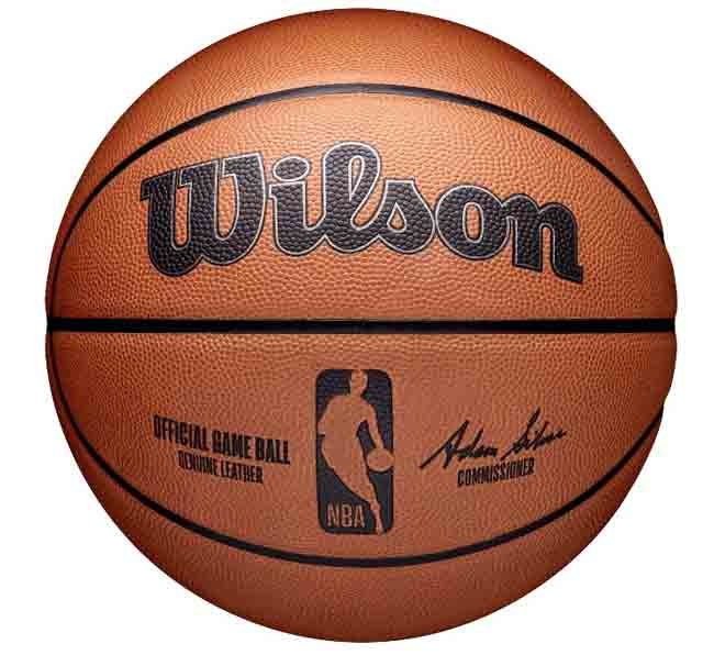 كرة سلة ويلسون (Wilson) جلد طبيعي/مركب – الكرة الرسمية للأداء الاحترافي