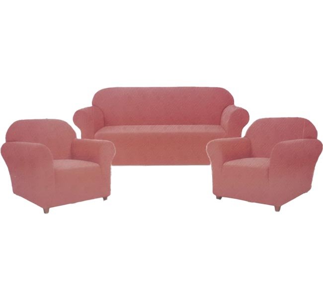 طقم كسوة انتريه لا دانتيلا انتركروبس - 4 قطع (كنبة + 3 كراسي) - خامة مطاطية فاخرة بنقشة بارزة