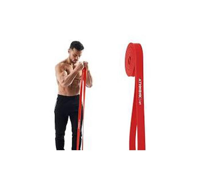 باور باند مطاطي (حلقة مغلقة) – لون أحمر (مستوى مقاومة خفيف/متوسط) لتمارين المقاومة والسحب