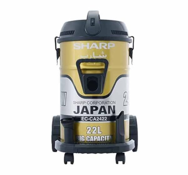 مكنسة شارب برميل - 2400 وات - سعة ضخمة 22 لتر - فلتر ضد البكتيريا - موديل EC-CA2422X