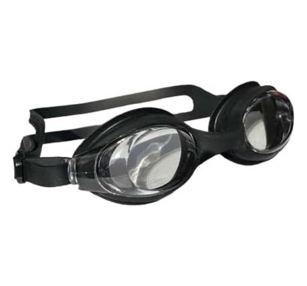 نظارة سباحة "بريميوم" بعدسات رؤية واسعة وحزام قابل للتعديل.