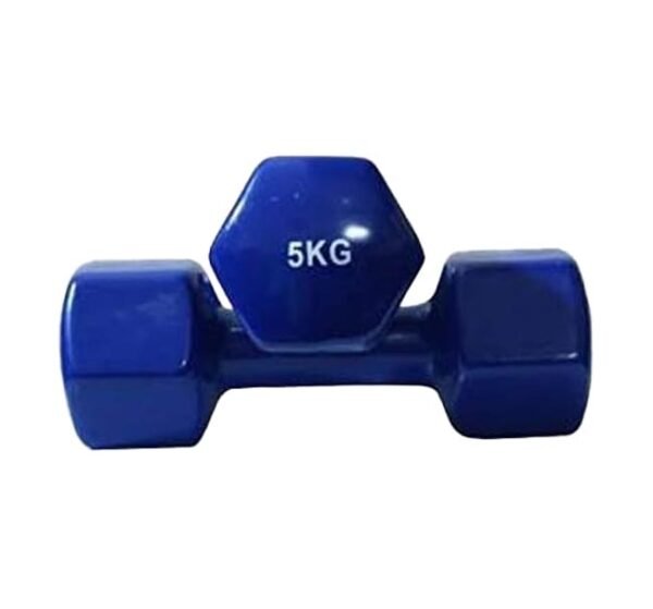 زوج دمبلز PVC وزن 5 كيلو - القوة القصوى لنحت العضلات والتمارين الشاقة