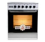 بوتاجاز نور "جامبو" 4 شعلة - مقاس 60×60 سم - لون فضي (ستانلس) بالكماليات الكاملة والشواية