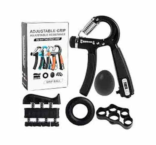 طقم تقوية قبضة اليد الاحترافي 5 في 1 – مع هاند جريب بـعدّاد ذكي ومقاومة قابلة للتعديل