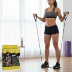 أستيك مقاومة أسود (TPE) بمقبضين