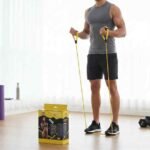 أستيك مقاومة أصفر (TPE) بمقبضين