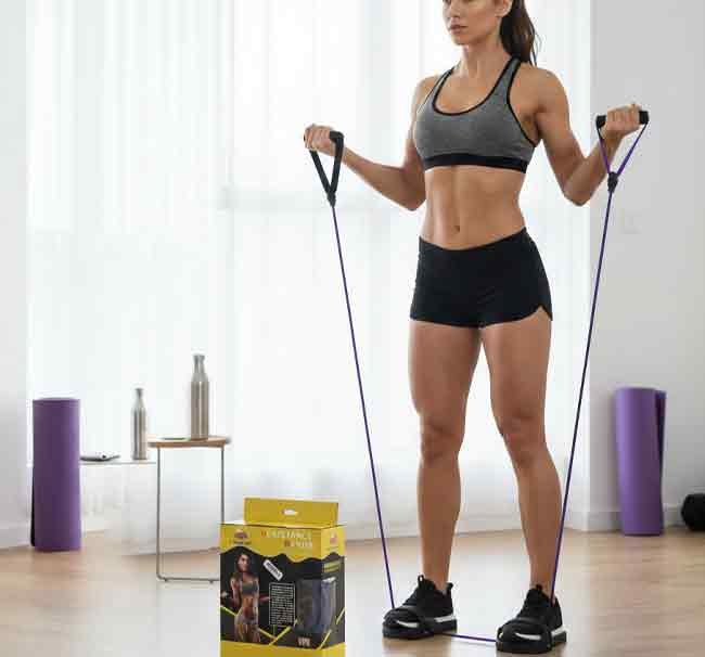 أستيك مقاومة موف (TPE) بمقبضين