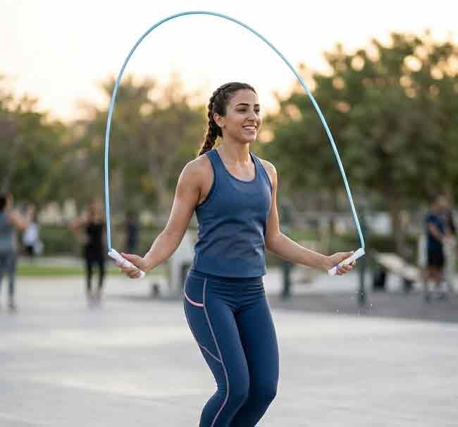 حبل نط واير احترافي بمقابض ملونة