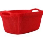 سبت غسيل "بالم" بيضاوي كبير بتصميم راتان راقي